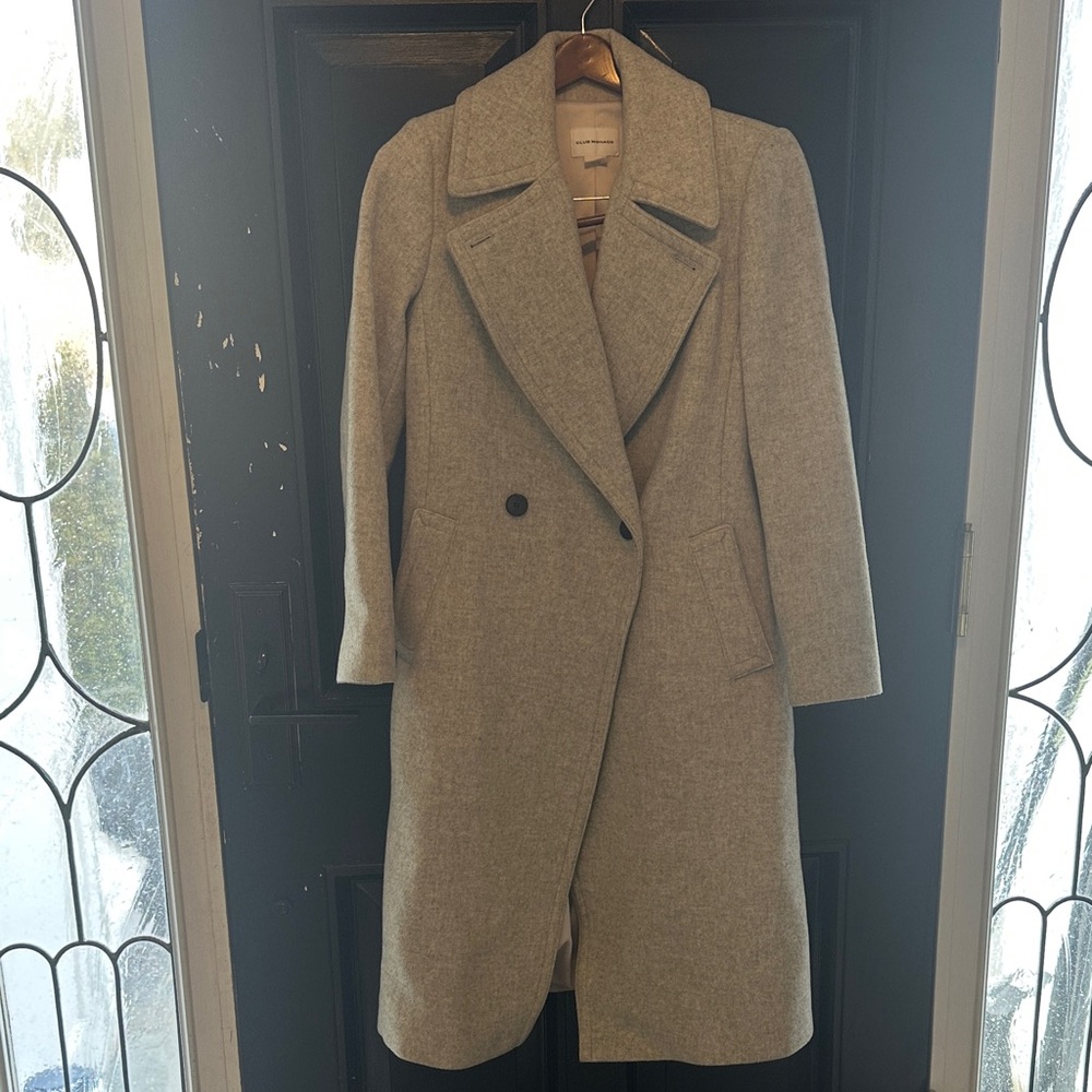 Club Monaco Light Gray Doable Breasted Coat